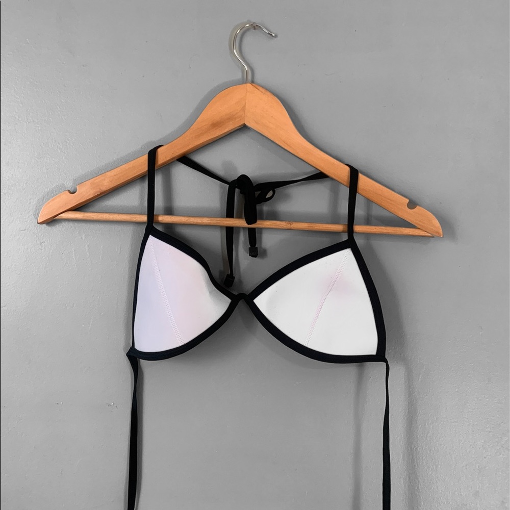 TRIANGL white neoprene bikini set with bag